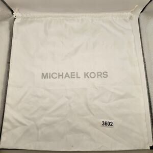 MICHAEL KORS WHITE DRAWSTRING DUST BAG PURSE HANDBAG STORAGE TRAVEL COVER 18X18